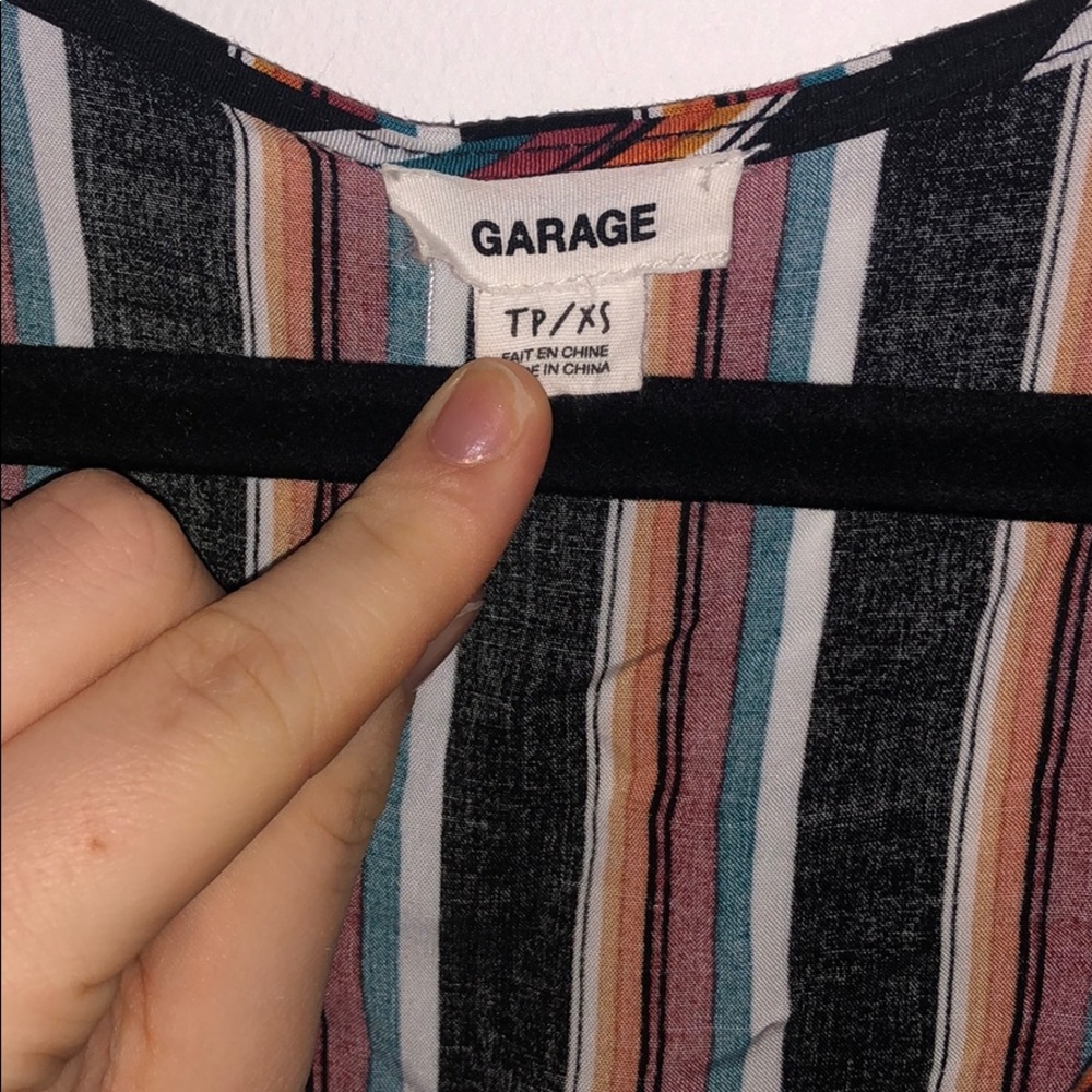 Striped V-neck Garage romper - Picture 5 of 5